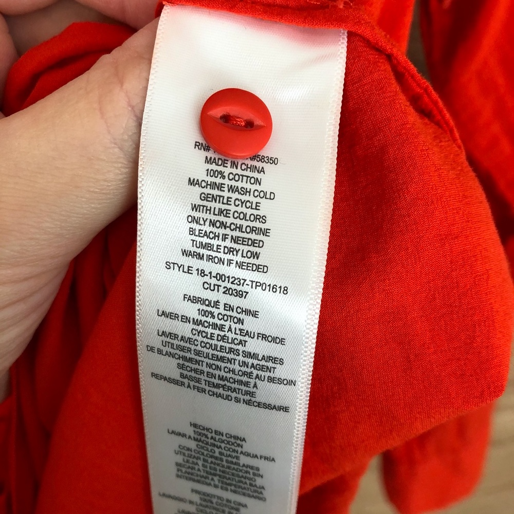 Current Elliott Asley Button Down Ruffle Shirt - image 7